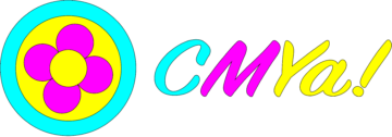 Colourful logo with text 'CMYa!'