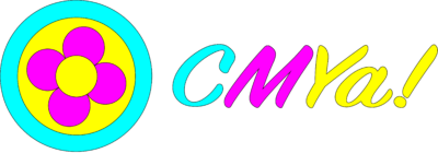 Colourful logo with text 'CMYa!'