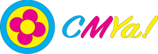 CMYa! logo with a circle on the right with a cyan outer ring and a yellow inner circle that contains a magenta flower with a yellow circle at center. The work CMYa! is to the right, with the C in cyan, M in magenta, and Ya! in yellow