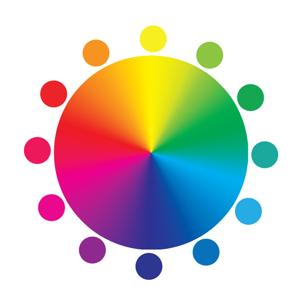 Colour wheel with circular swatches
