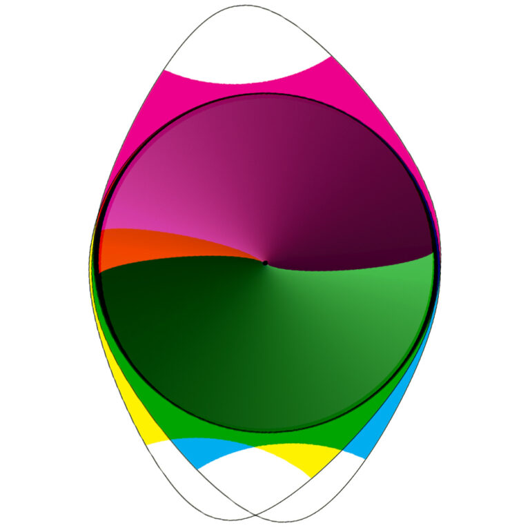 Colourful abstract geometric shape